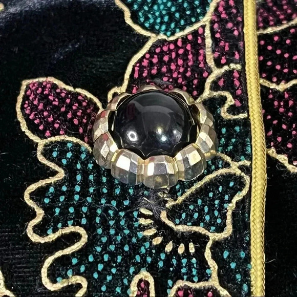 R&K Evening Velvet Floral Jacket Size Medium - Picture 5 of 8